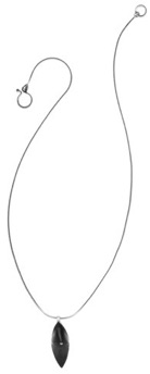 LILY $175-sterling silver necklace with mizzy texture in the blossom (16" snake chain)